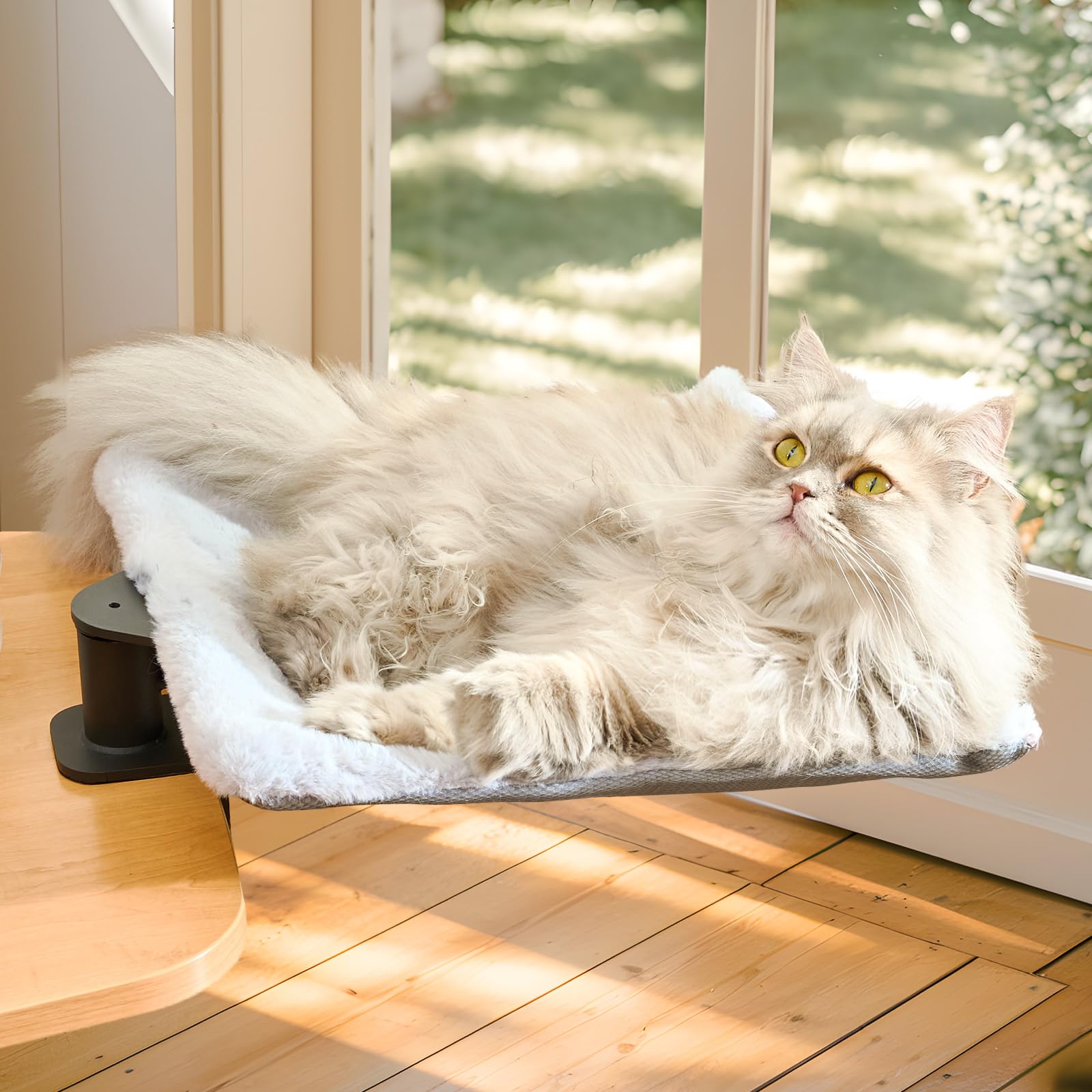 CATISM Desk Cat Bed – 360° Rotating Clamp-On Hammock for Office