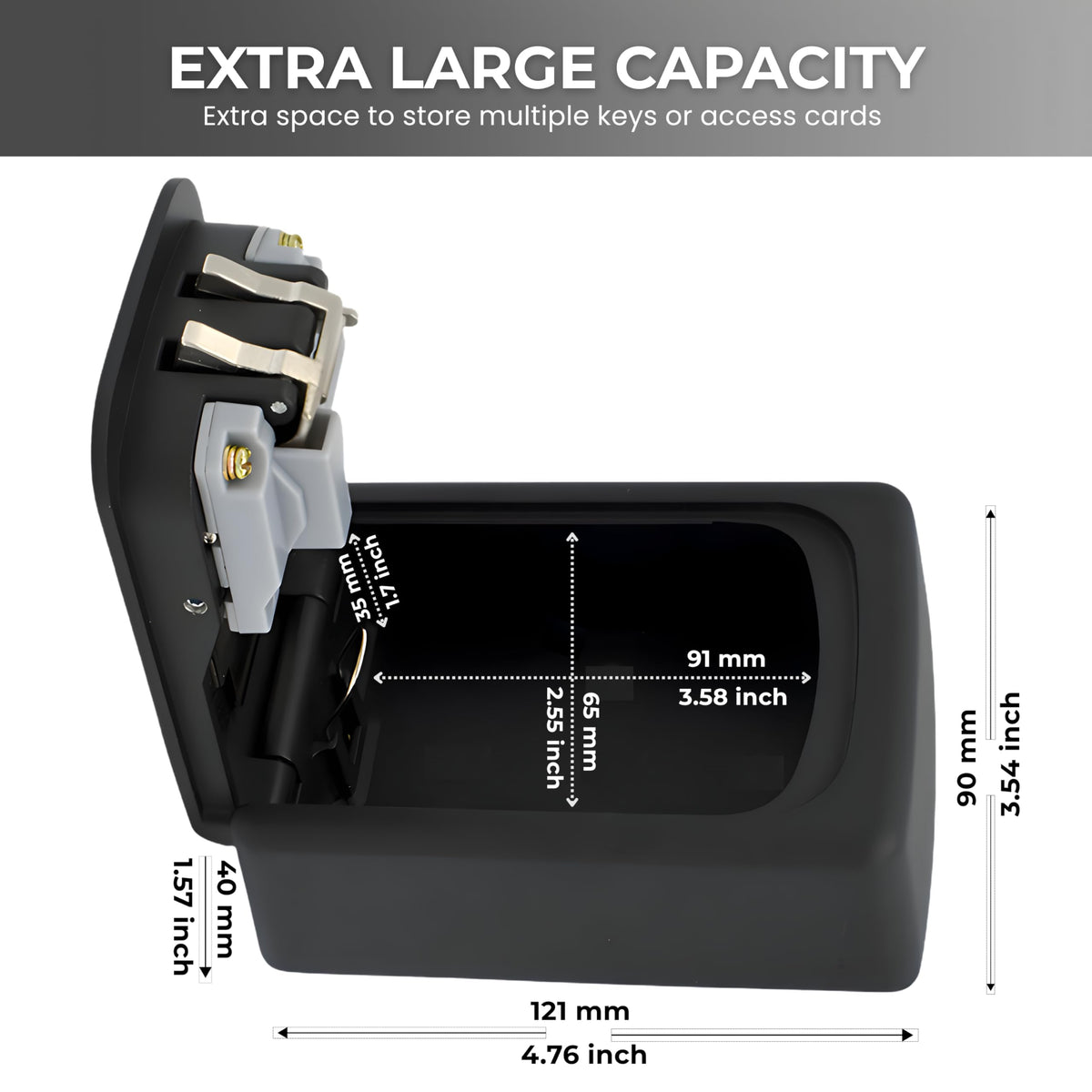 Alta Monte® Premium Key Safe – Outdoor Wall Mounted Key Lock Box, 4-Digit Combination, Heavy Duty Aluminium, Waterproof & Rust Resistant - image 2