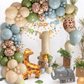 Jwssor Wild One 1st Birthday Decorations - 94pc Jungle Safari Balloon Kit