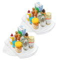 ROWNYEON 2 Pack Rectangular Lazy Susan Fridge Organiser – 16.5" Clear Acrylic