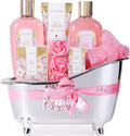 Spa Luxetique Daisy Spa Gift Set – 8pc Pamper Bath Kit with Essential Oil