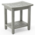 LUE BONA HDPS Shower Stool – Waterproof Non-Slip Spa Bench, Gray