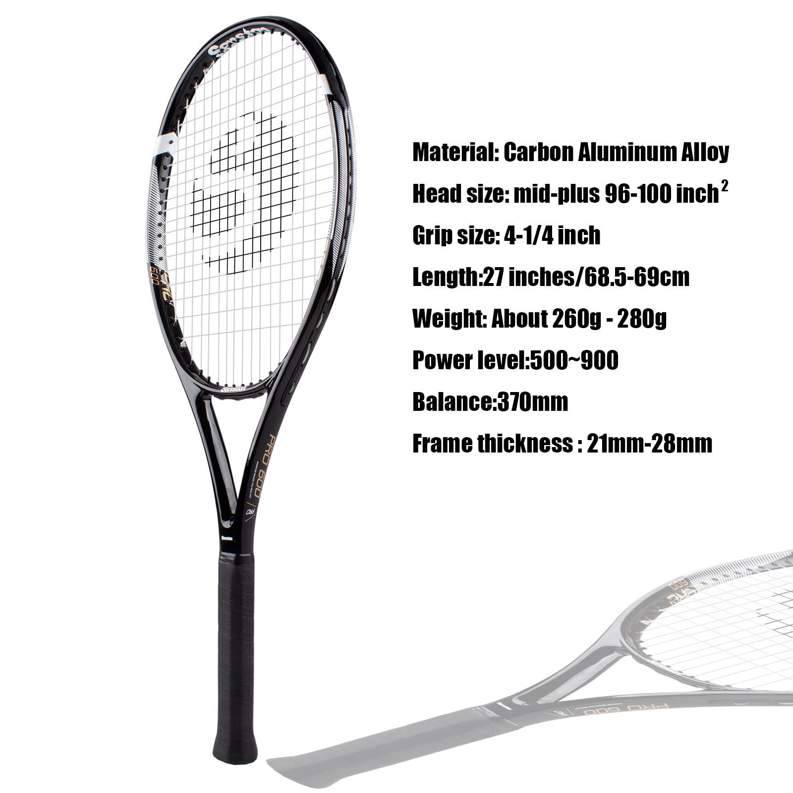 Senston 27 Inch Tennis Racket Set | Lightweight Carbon-Alloy Racquets