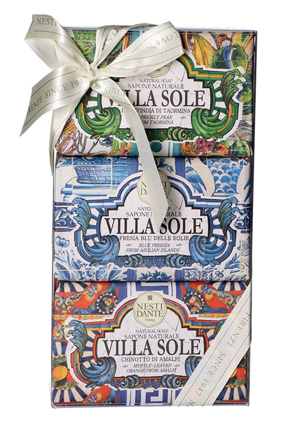 Nesti Dante Villa Sole Artisanal Soap Gift Set - 3 x 250g Luxury Bars