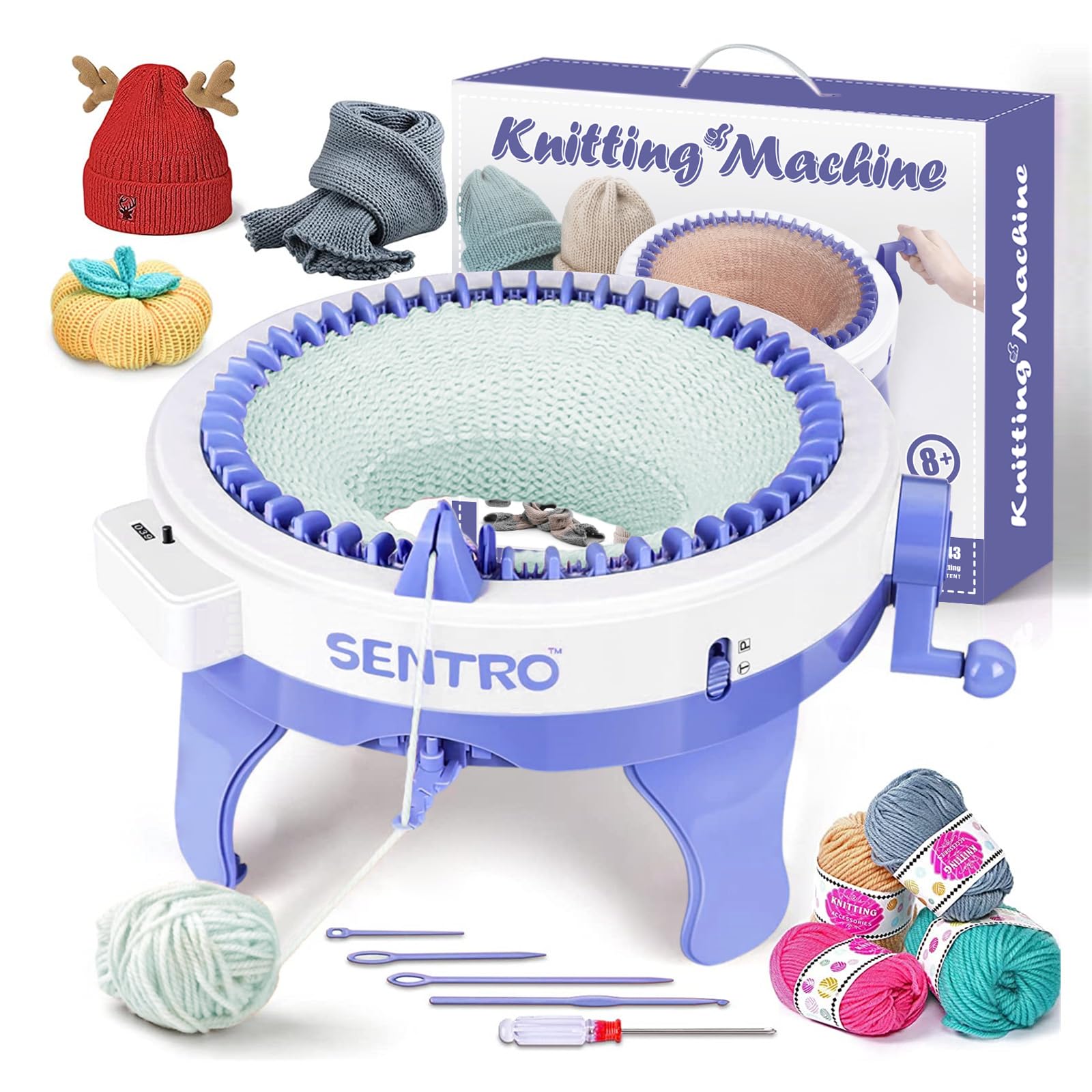 SENTRO 48-Needle Knitting Machine – Circular Loom Kit for Adults & Kids