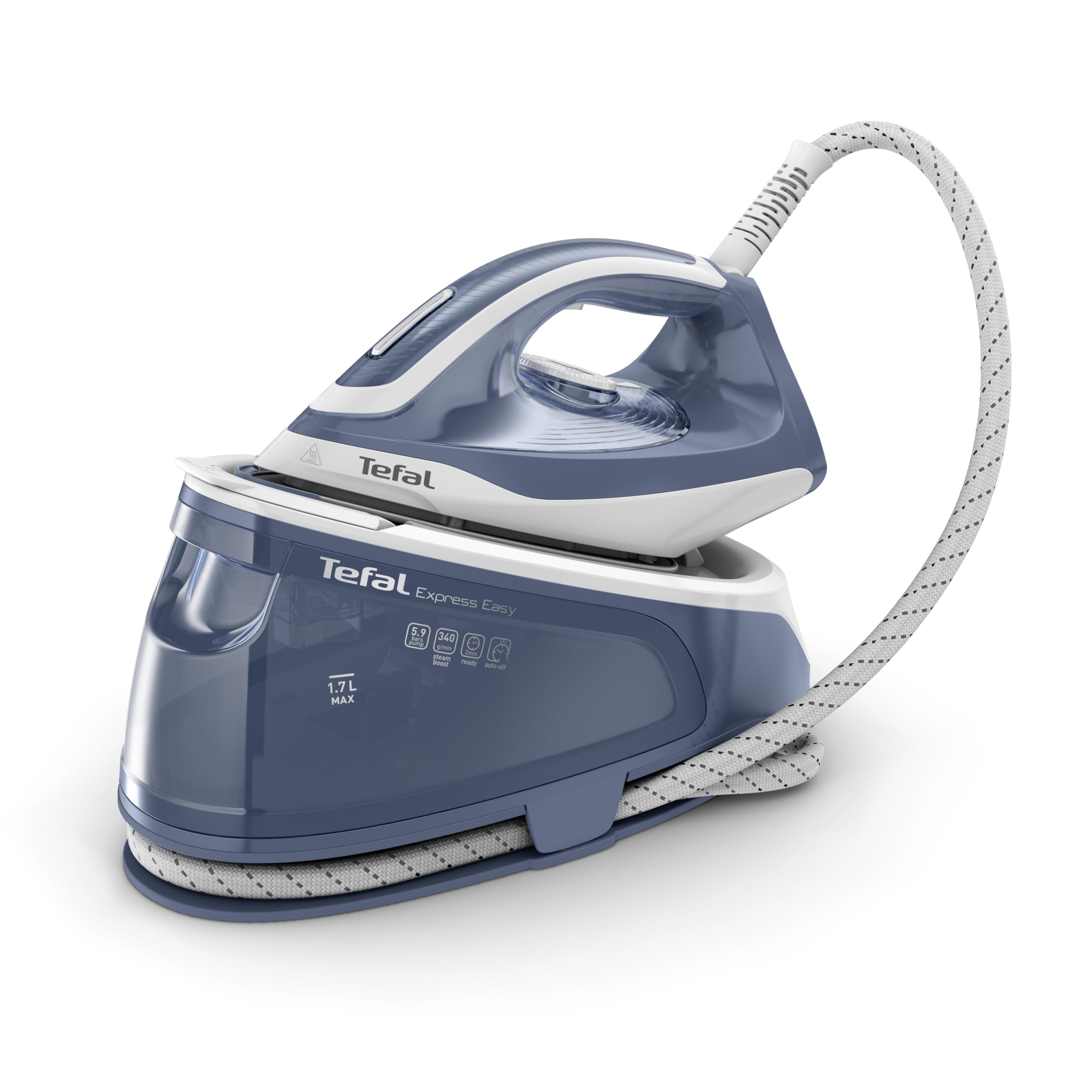 Tefal Express Essential Steam Generator Iron | 5.9 Bar | White & Blue