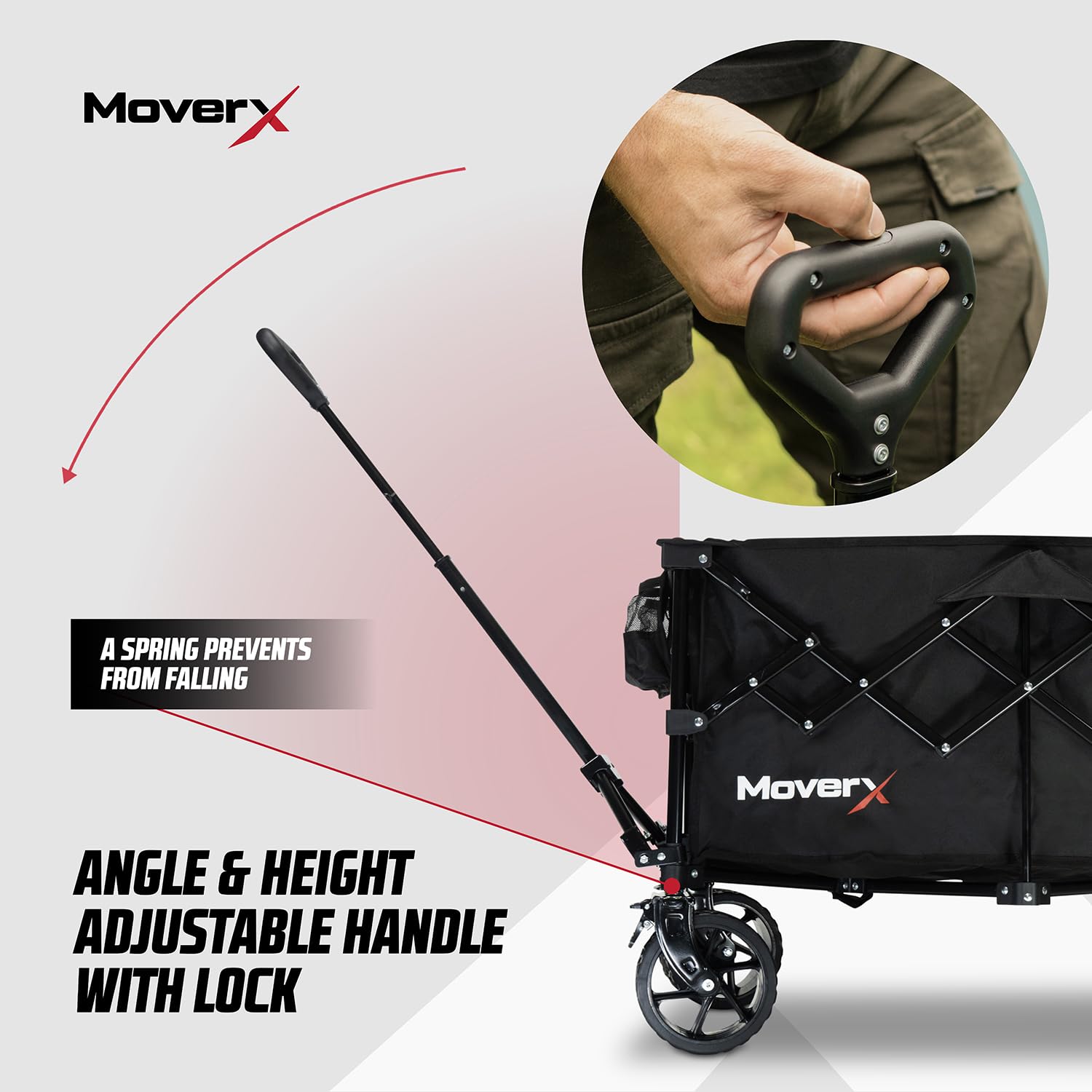 MoverX 200L Folding Wagon – All-Terrain Collapsible Festival Trolley