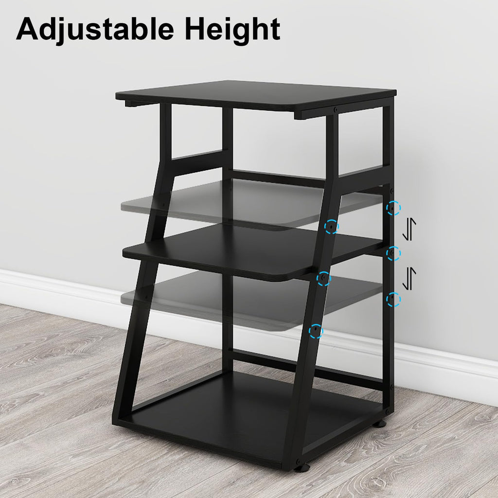 PUNCIA 50x40x75cm Printer Stand, 3 Tier Printer Table with Storage