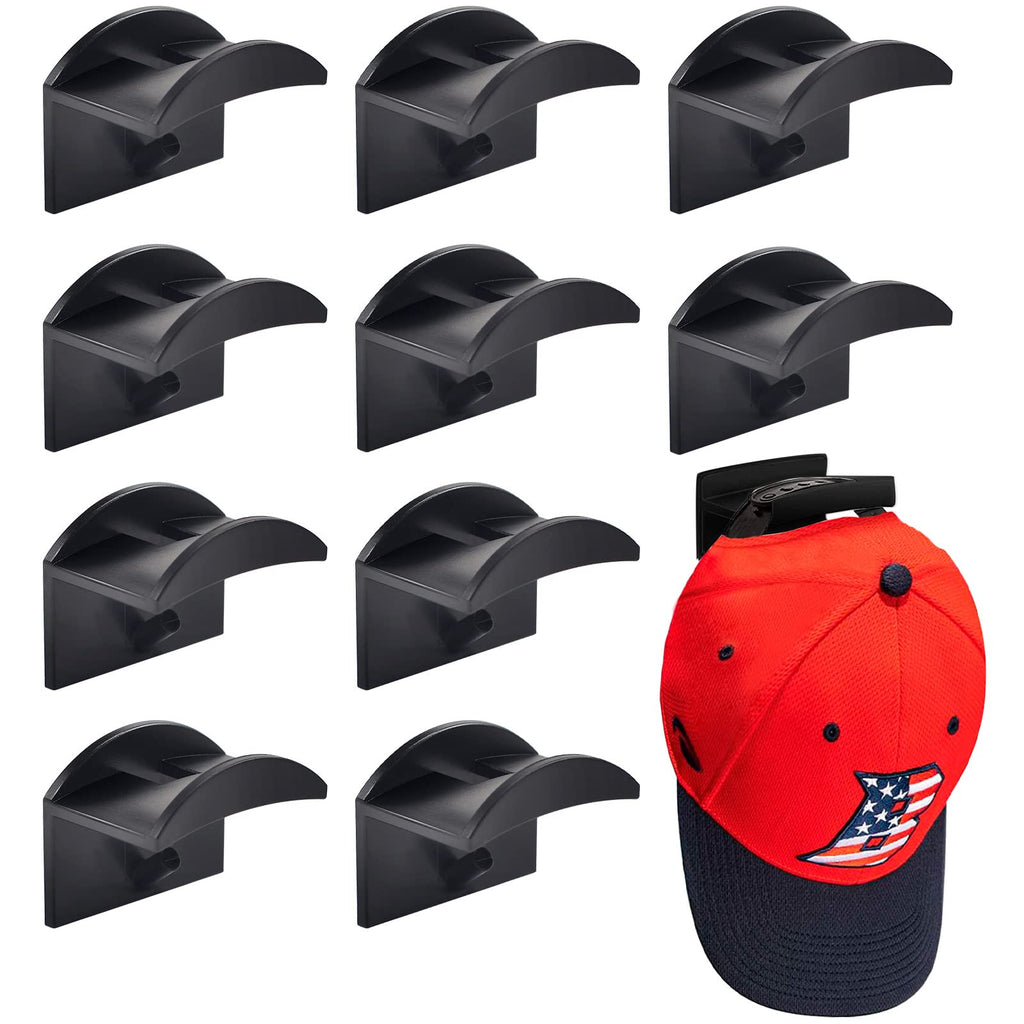 10 Pack Adhesive Hat Holder Cap Hook for Wall Mount No Drilling Hat Rack - image 1