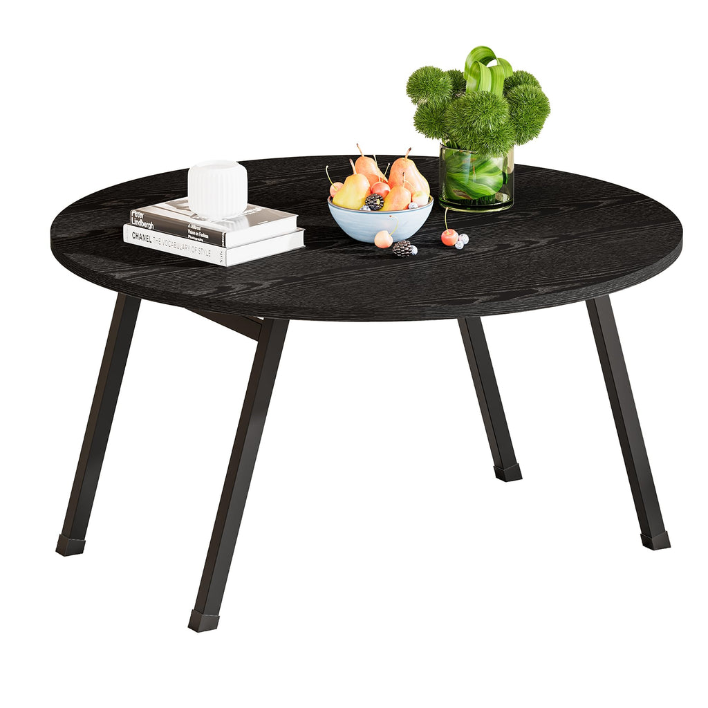 BOPRHOM Folding Coffee Table,Round Coffee Tables for Living Room/Bedroom,Space Saving Small Foldable Coffee Tables,Tea Table Side Table Center Table - image 1