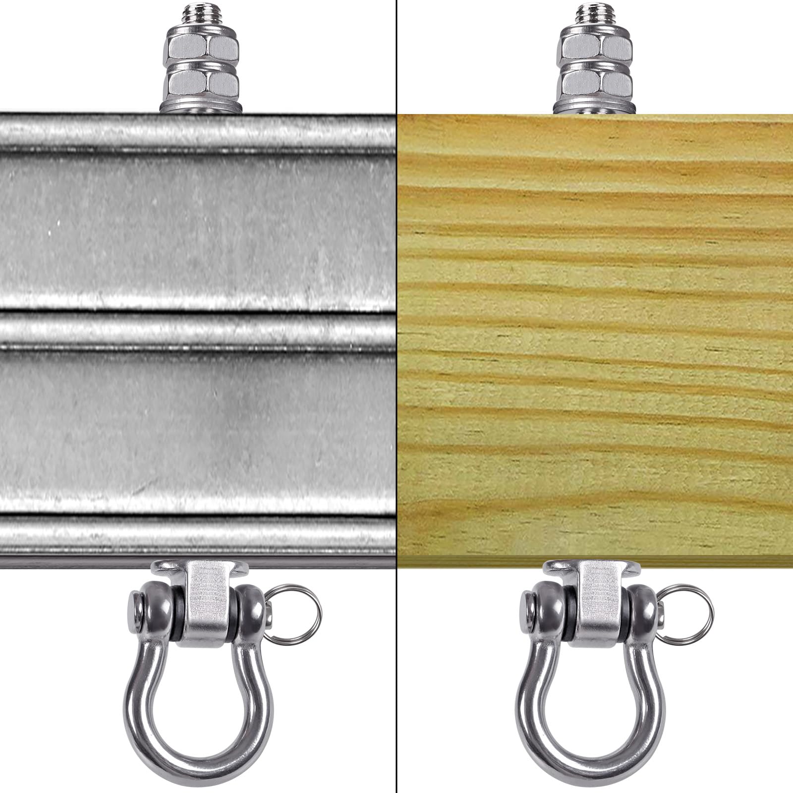 BeneLabel 4pcs Heavy Duty Swing Hanger Kit | 304 Stainless Steel Hooks