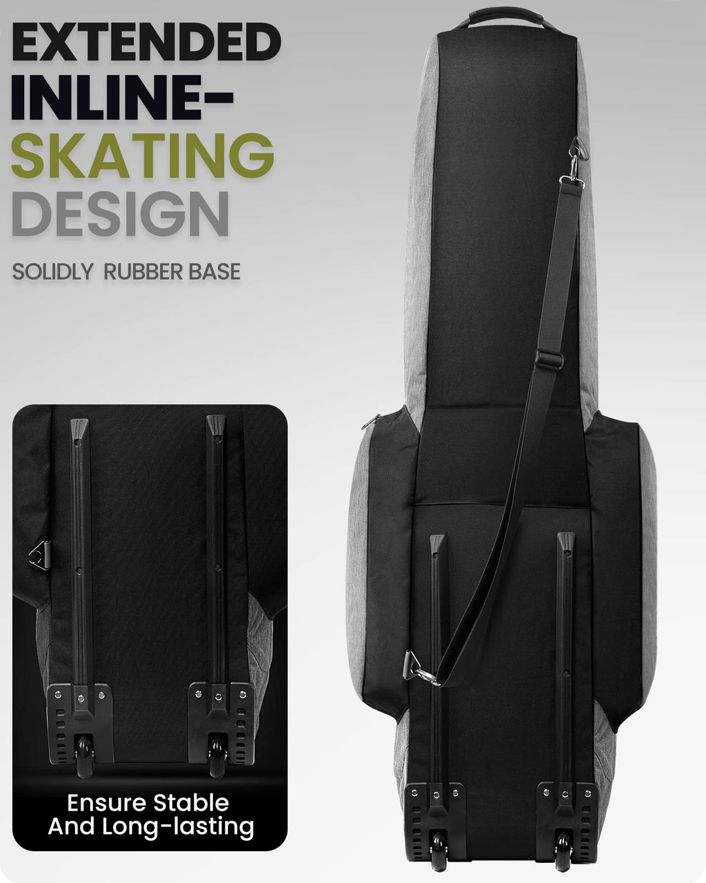 OutdoorMaster Padded Golf Travel Bag - 900D Waterproof Case with Wheels