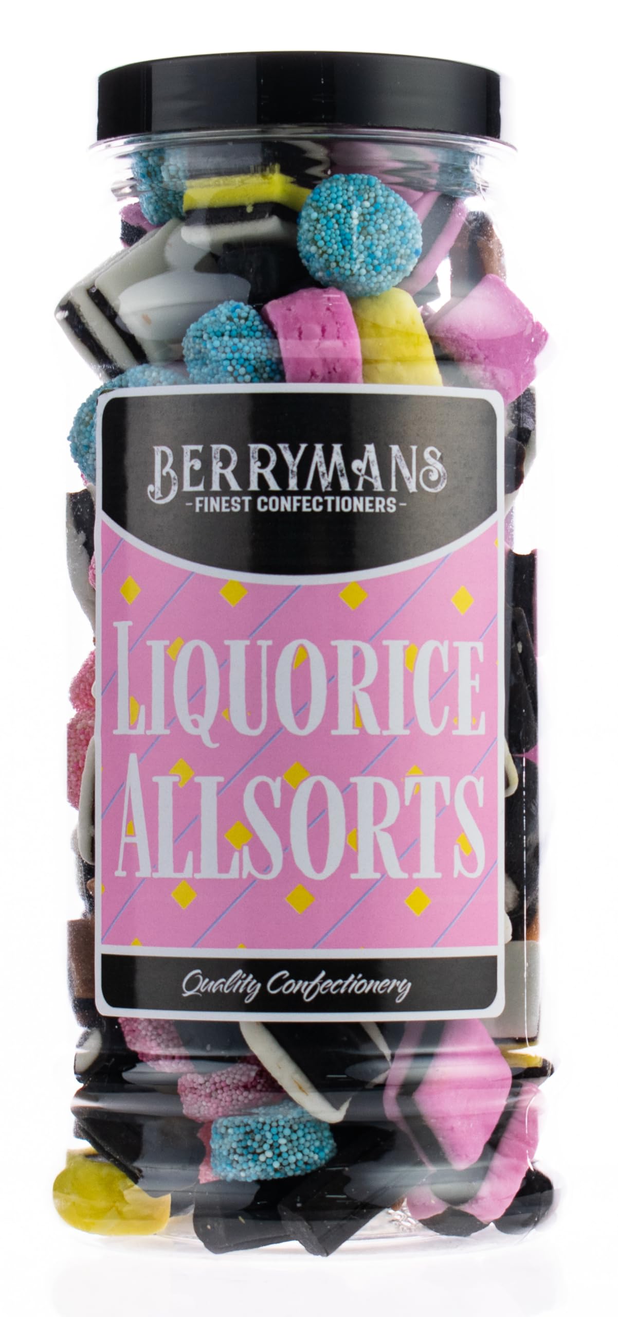 Berrymans Liquorice Allsorts Retro Sweets Gift Jar | Traditional Candy
