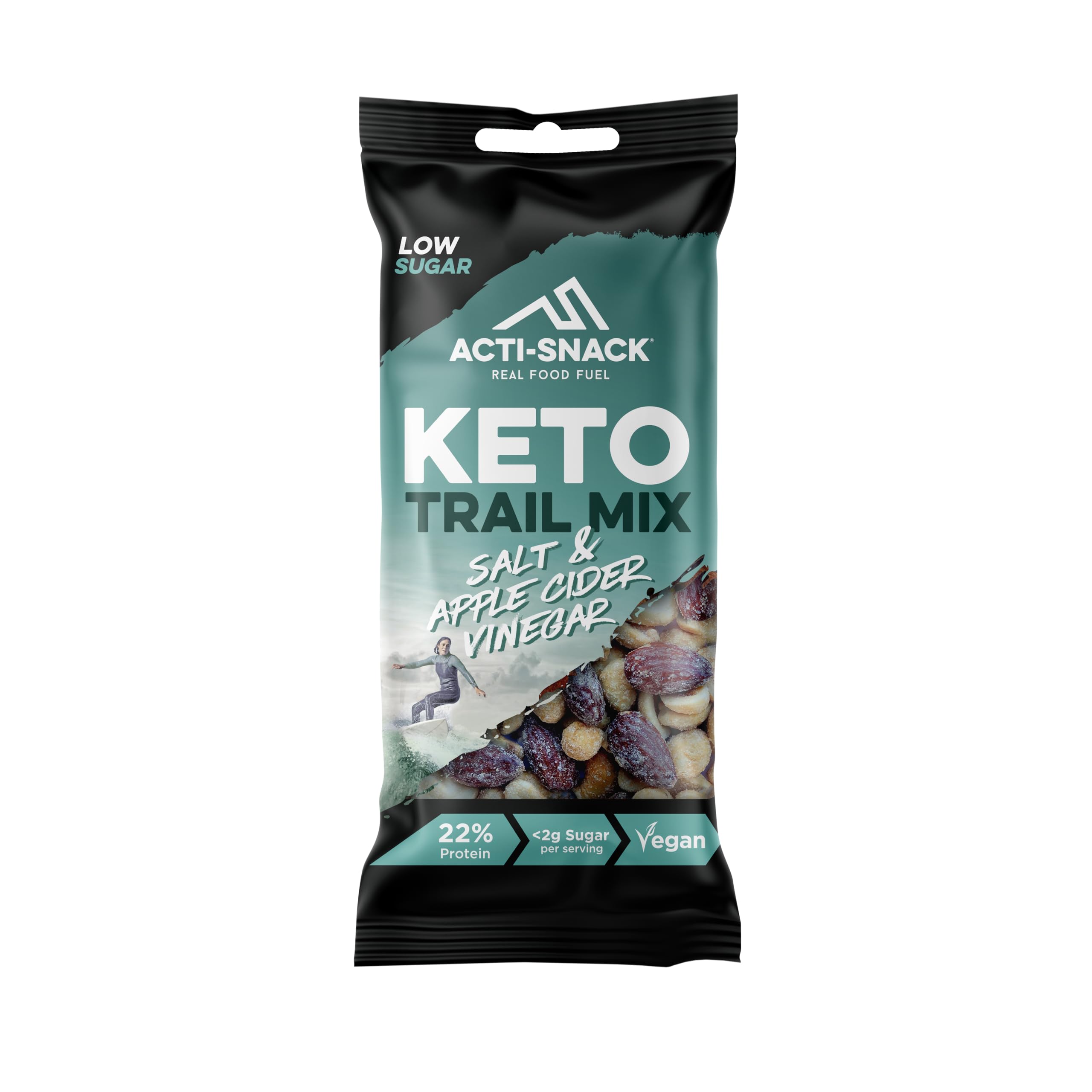 ACTI-SNACK Keto Crunch Salt & Apple Cider Vinegar Nut Mix - 12 x 40g