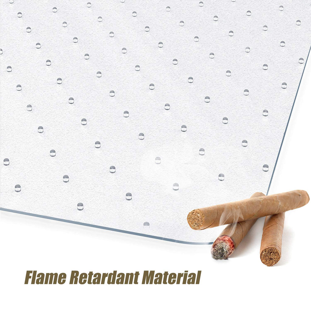 Kuyal Carpet Chair Mat | 90x120cm Clear Studded PVC Floor Protector