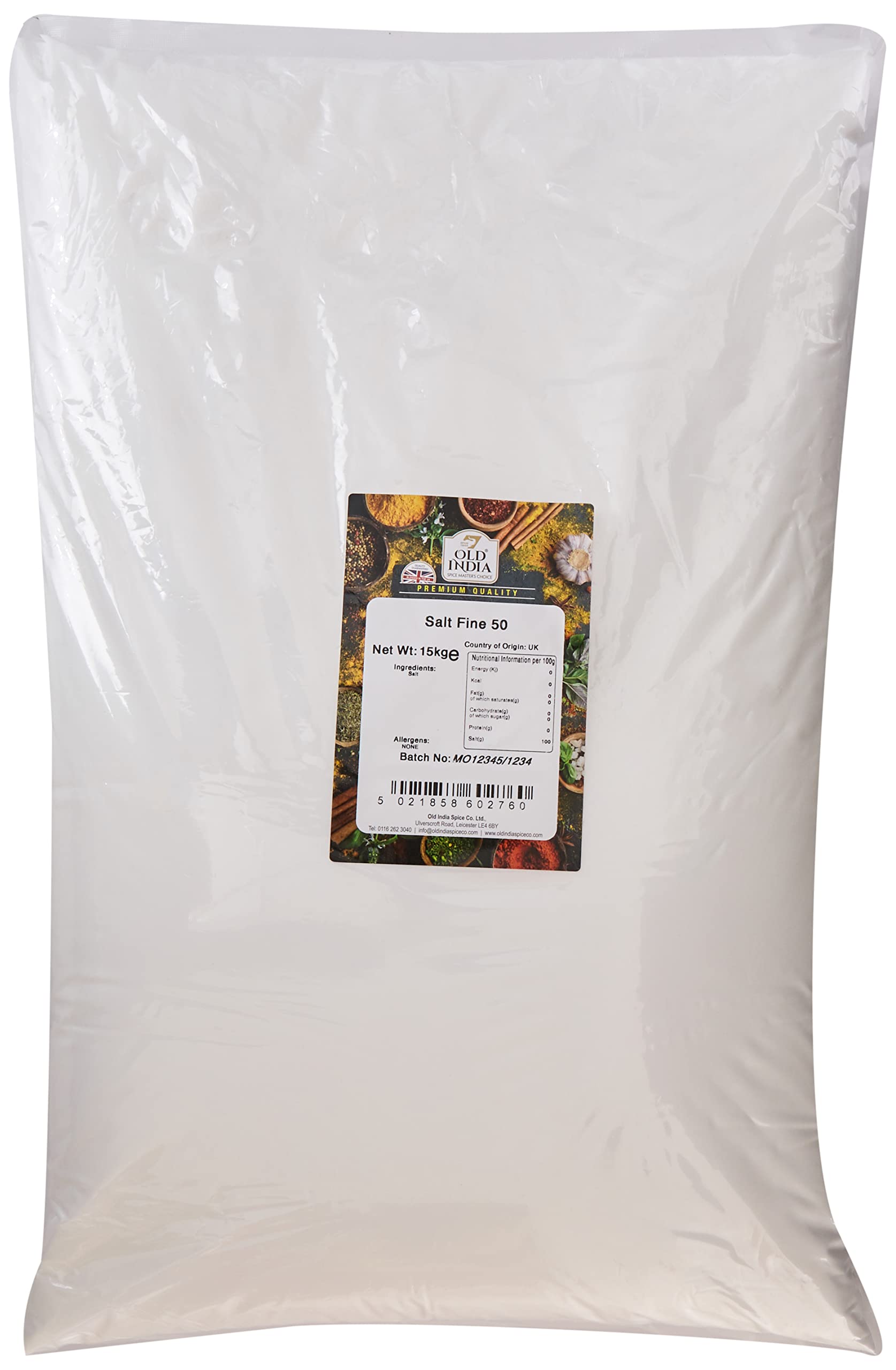 Old India Fine Salt – Bulk 15kg Culinary Seasoning for Cooking