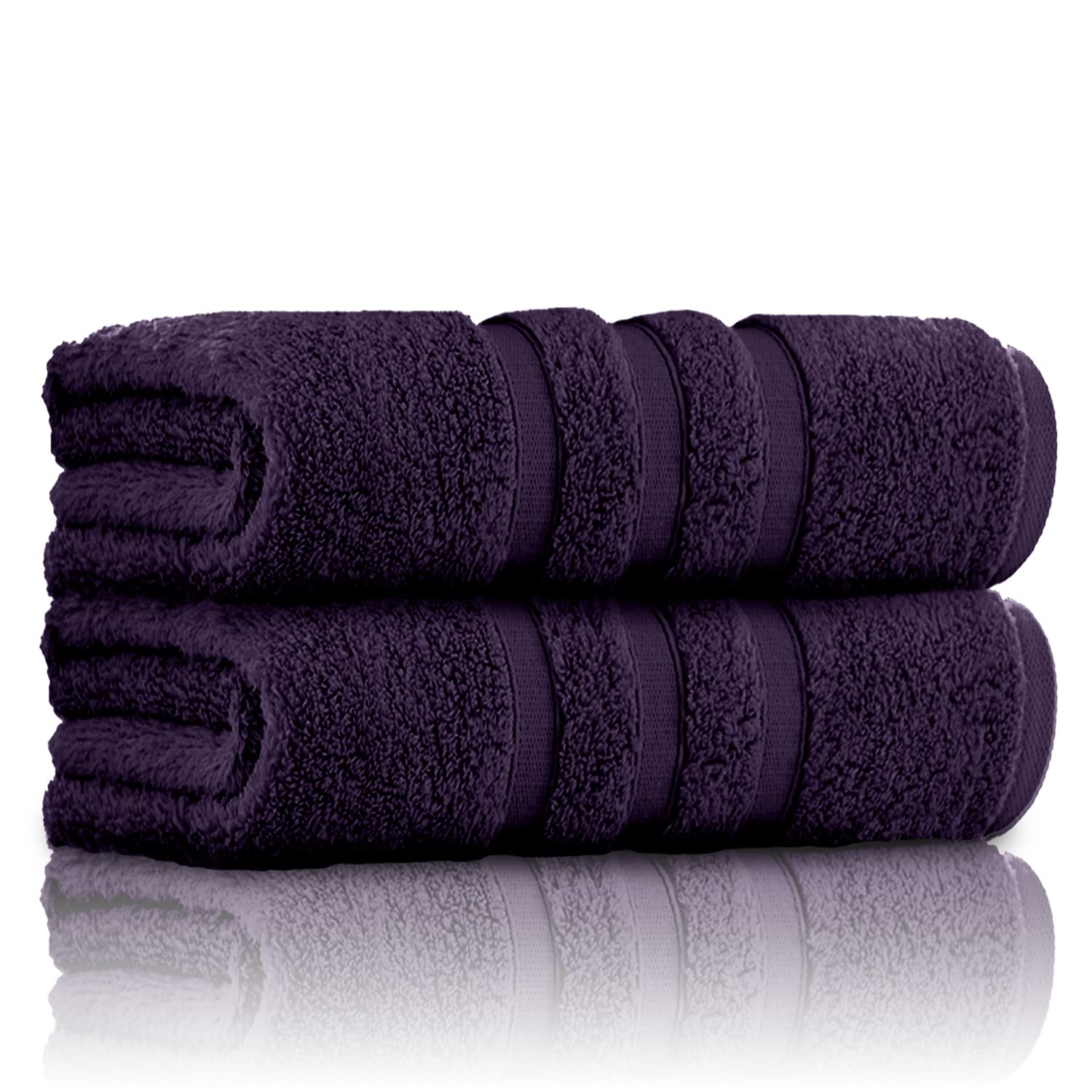 GC Gaveno Cavailia Luxury 550 GSM Zero Twist Cotton Bath Towel - Purple