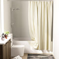 Encasa XO Luxury Jacquard Shower Curtain – Cream 72x72 Waterproof Fabric