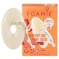FOAMIE Shower Body Wash Bar | Papaya & Oat Milk | Vegan & Plastic-Free