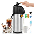 TOMAKEIT 2.5L Thermal Coffee Airpot – Glass Lined Beverage Dispenser