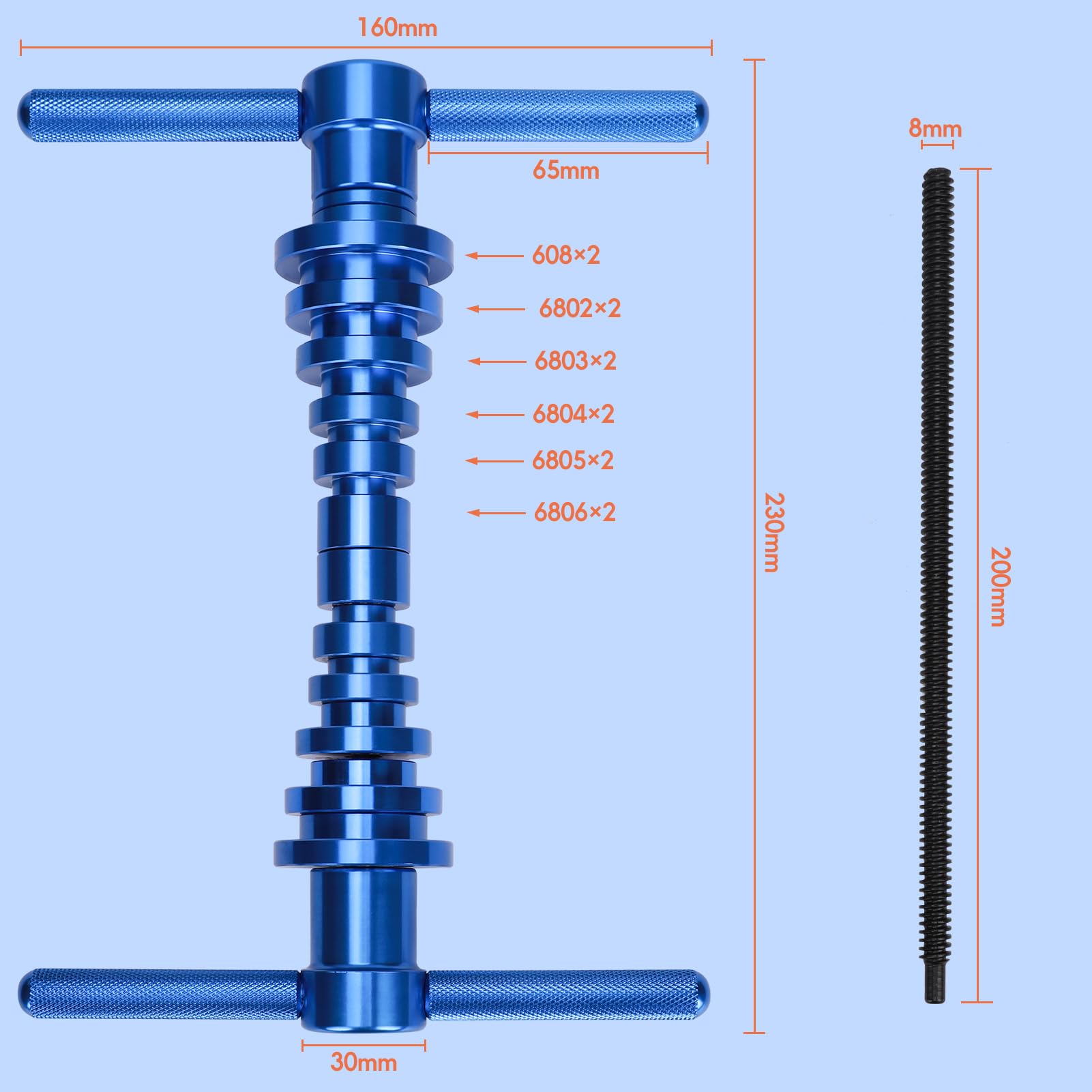 Wanocean Bicycle Bearing Press Set | Aluminum MTB Hub & BB Tool Kit