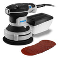 DEKOPRO Random Orbit Sander – 300W Electric 125mm with 16 Sandpapers