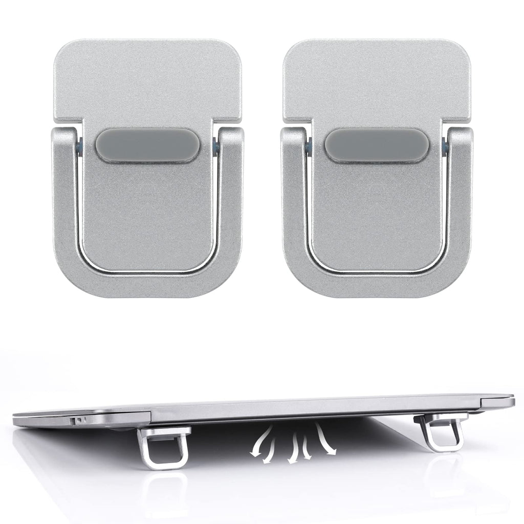 Bewudy 2PCS Portable Keyboard Riser, Self-Adhesive Mini Laptop Stand Invisible Computer Keyboard Stand for Desk