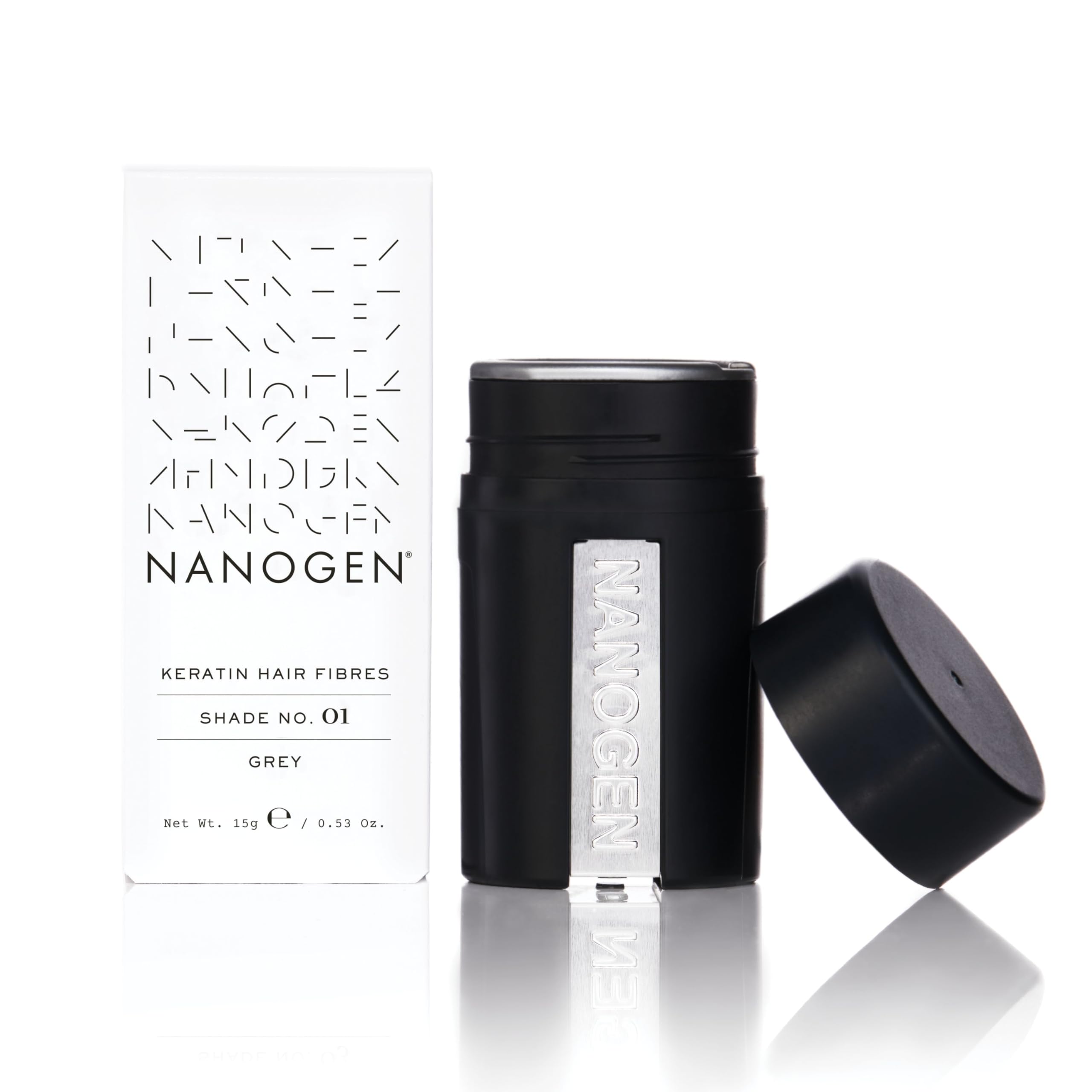 Nanogen Keratin Hair Fibres – Grey 15g Natural Hair Thickening Concealer
