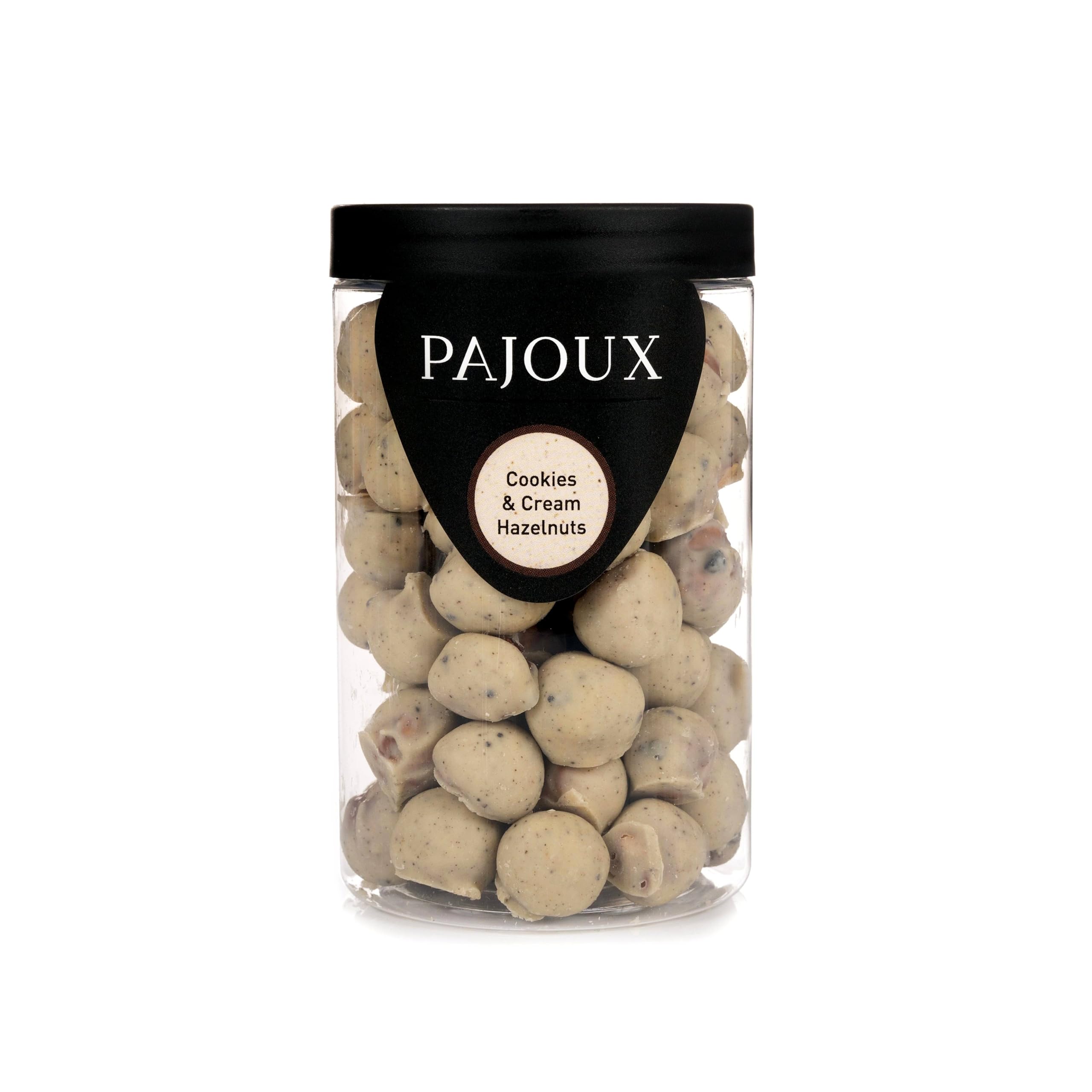 Pajoux Cookies & Cream White Chocolate Covered Hazelnuts - 250g Jar