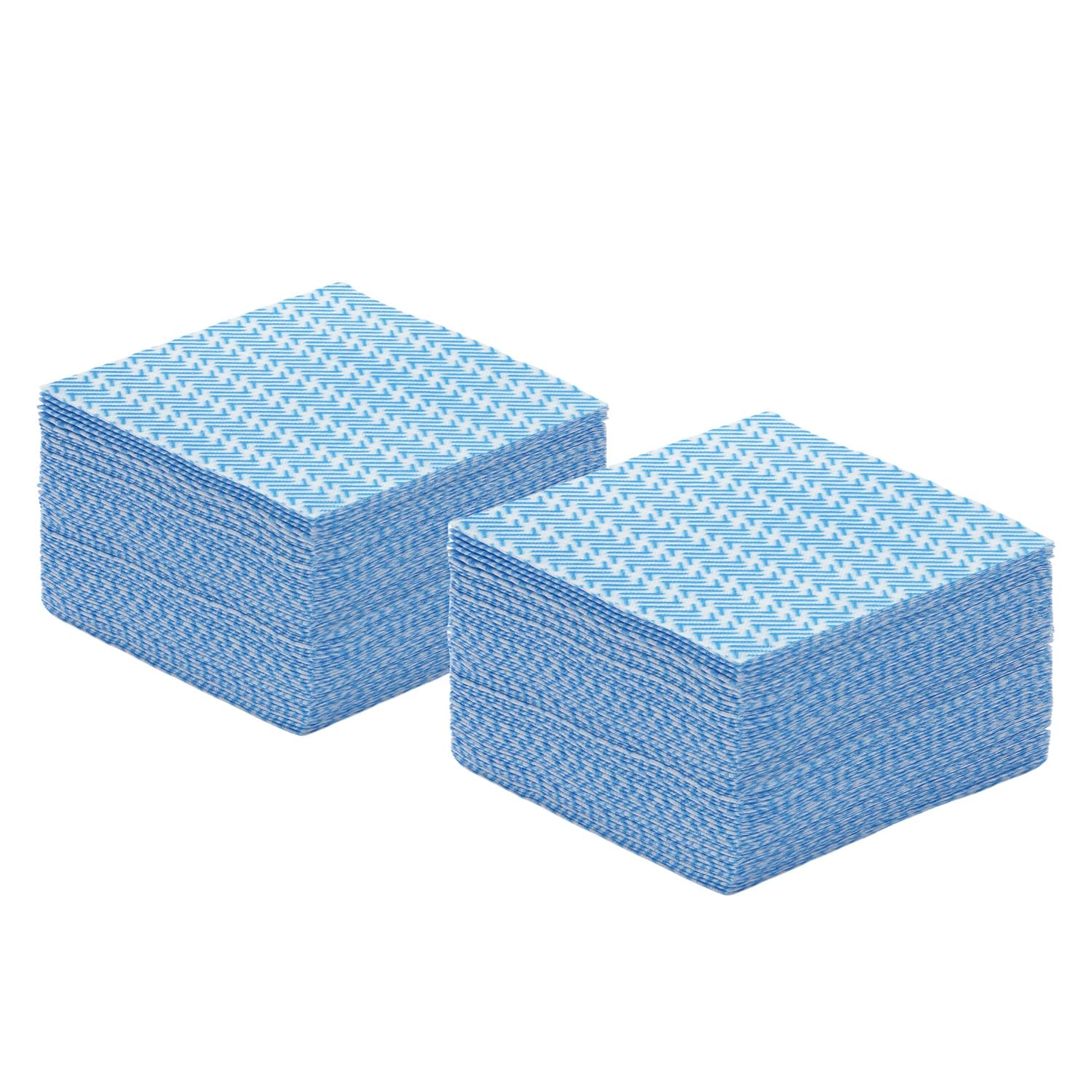 SUZZYVINE J Cloth Blue Cleaning Cloths – Reusable Non-Woven Rags, 80 Pack