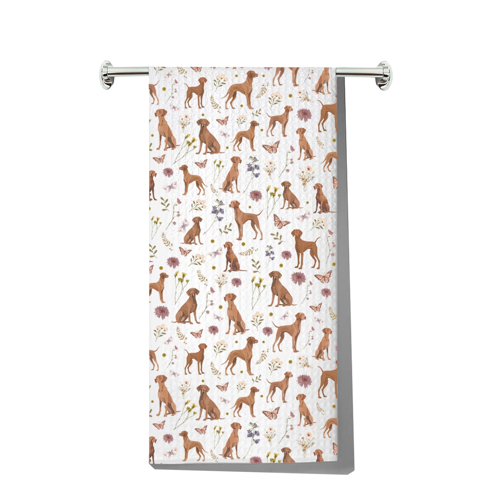 MYSOMY Hungarian Vizsla Waffle Weave Kitchen Towel – Dog Lover Gift