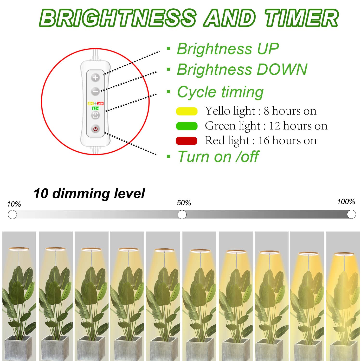 Jolof Store LED Grow Light | Full Spectrum Height Adjustable Plant Lamp