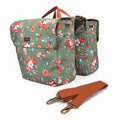 Tourbon Waterproof Canvas Bicycle Double Pannier Bag – Flower Pattern