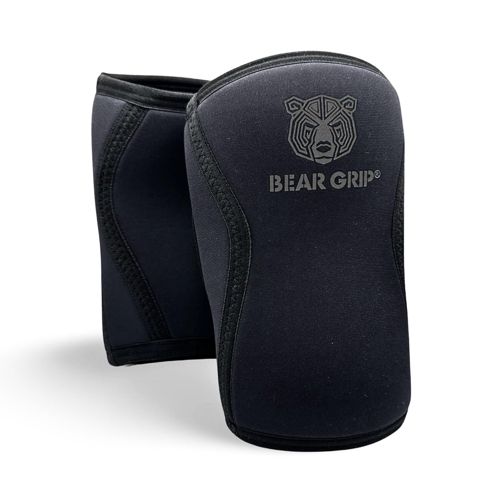Bear Grip 7mm Neoprene Knee Sleeves for Weightlifting and Squats