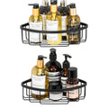 SAYAYO 2-Pack Corner Shower Caddy | Black SUS304 Stainless Steel Shelves