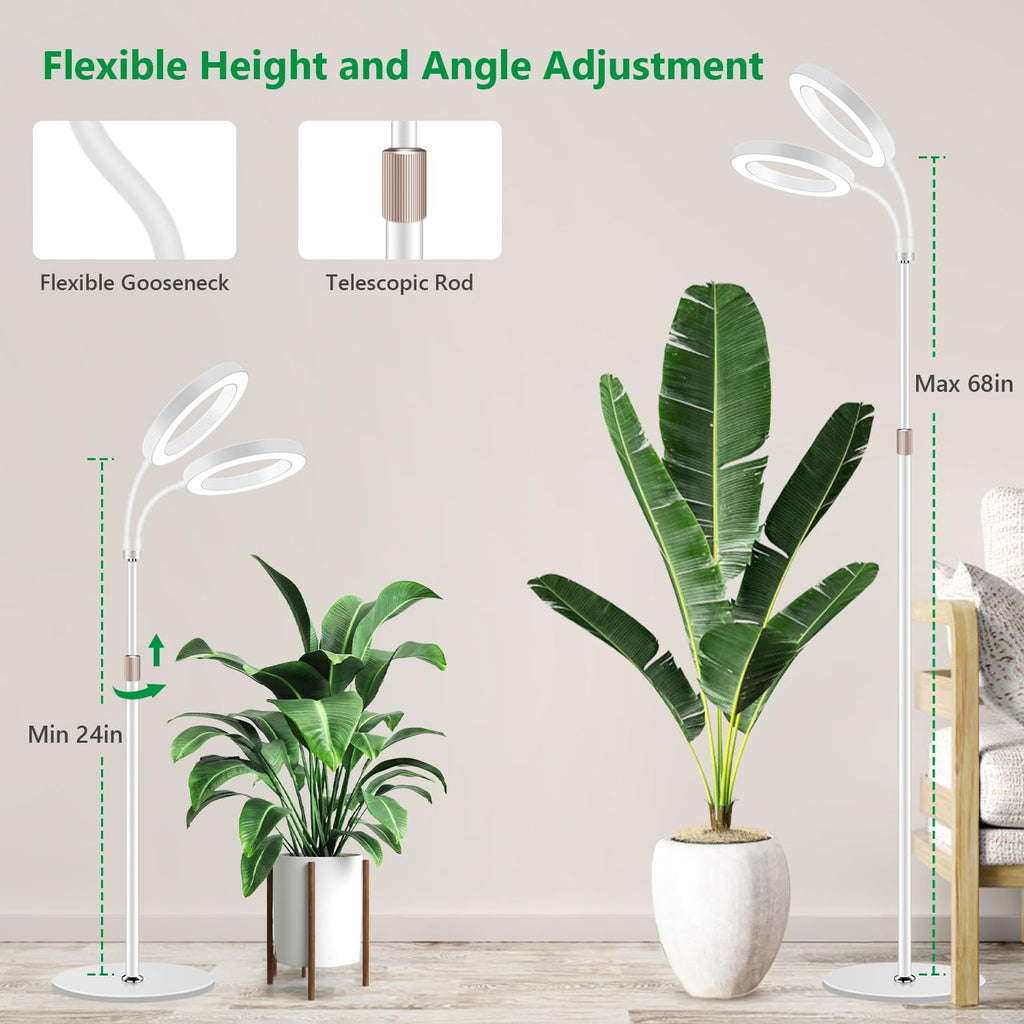 Aumtrly Full Spectrum LED Grow Light - 68" Floor Standing Plant Lamp