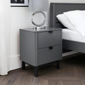 Julian Bowen Chloe 2 Drawer Bedside Table – Storm Grey Wood