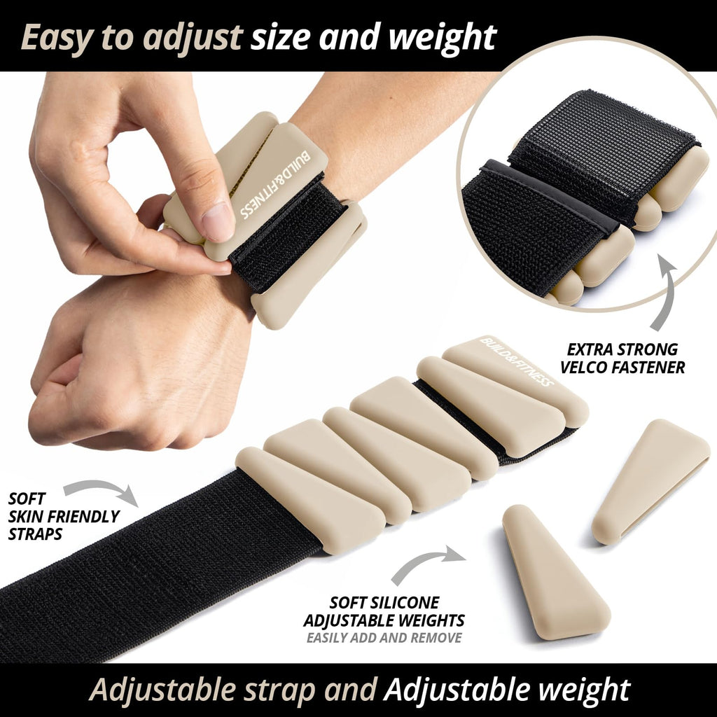 Adjustable Wrist & Ankle Weights | Set of 2 Waterproof Bands