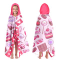Jolof Store Kids Hooded Bath Towel – Sweet Cake Pink Beach Wrap for Girls
