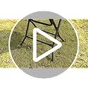 PHI VILLA Folding Side Table | Tempered Glass Outdoor Patio Table – Black