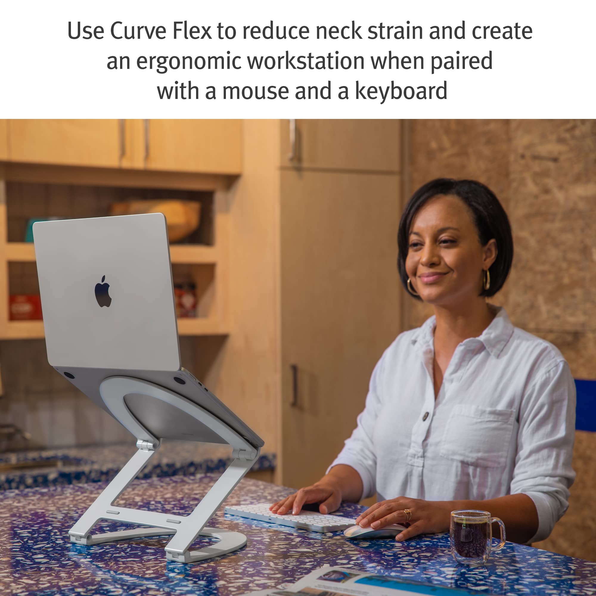 Twelve South Curve Flex – Adjustable Aluminum Laptop Stand for 10-17"