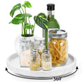 Luxspire 10.6" Marble Lazy Susan Turntable – Resin Rotating Vanity Tray
