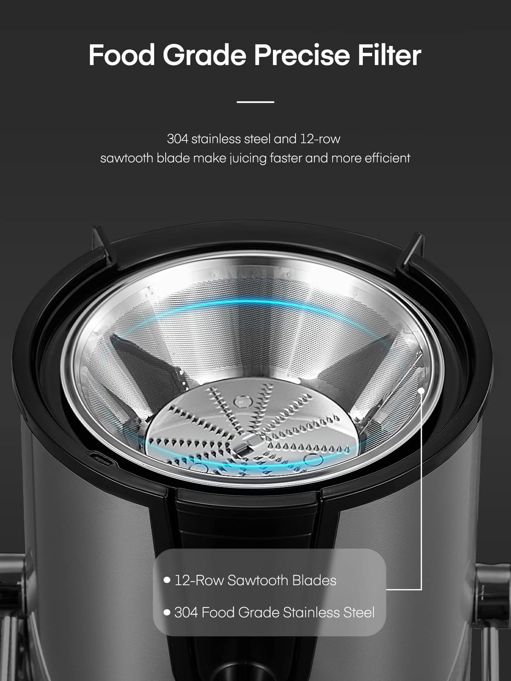 FOHERE Centrifugal Juicer Extractor | 3" Feed Chute & 3-Speed Control