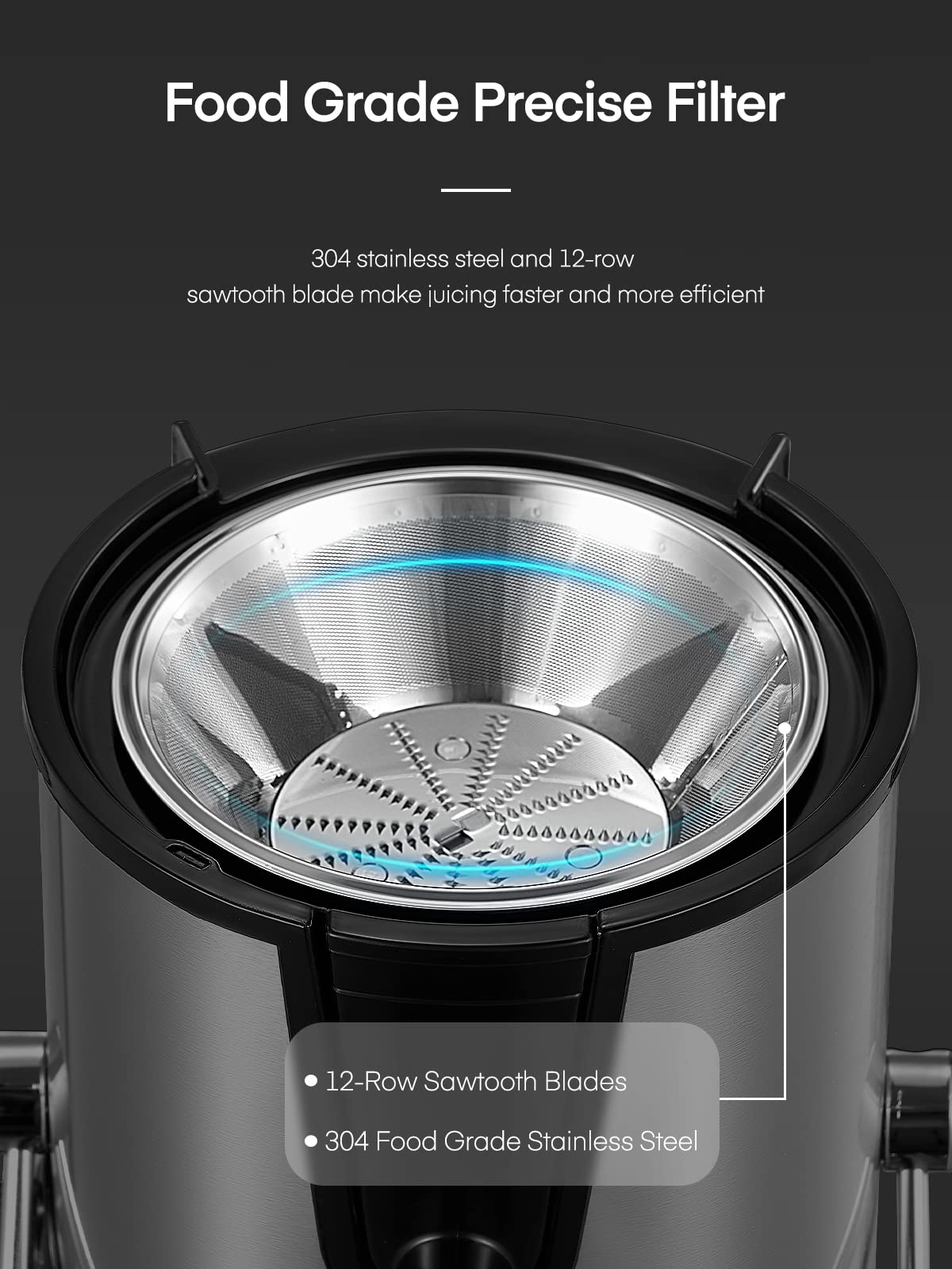 FOHERE Centrifugal Juicer Extractor | 3" Feed Chute & 3-Speed Control