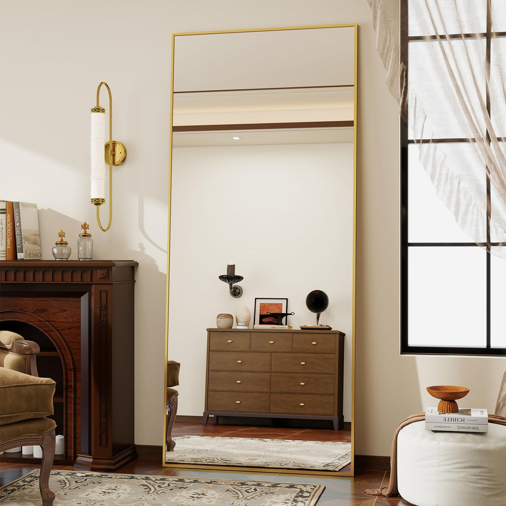 Koonmi Full Length Floor Mirror | 60x165cm Aluminum Frame Wall Mirror