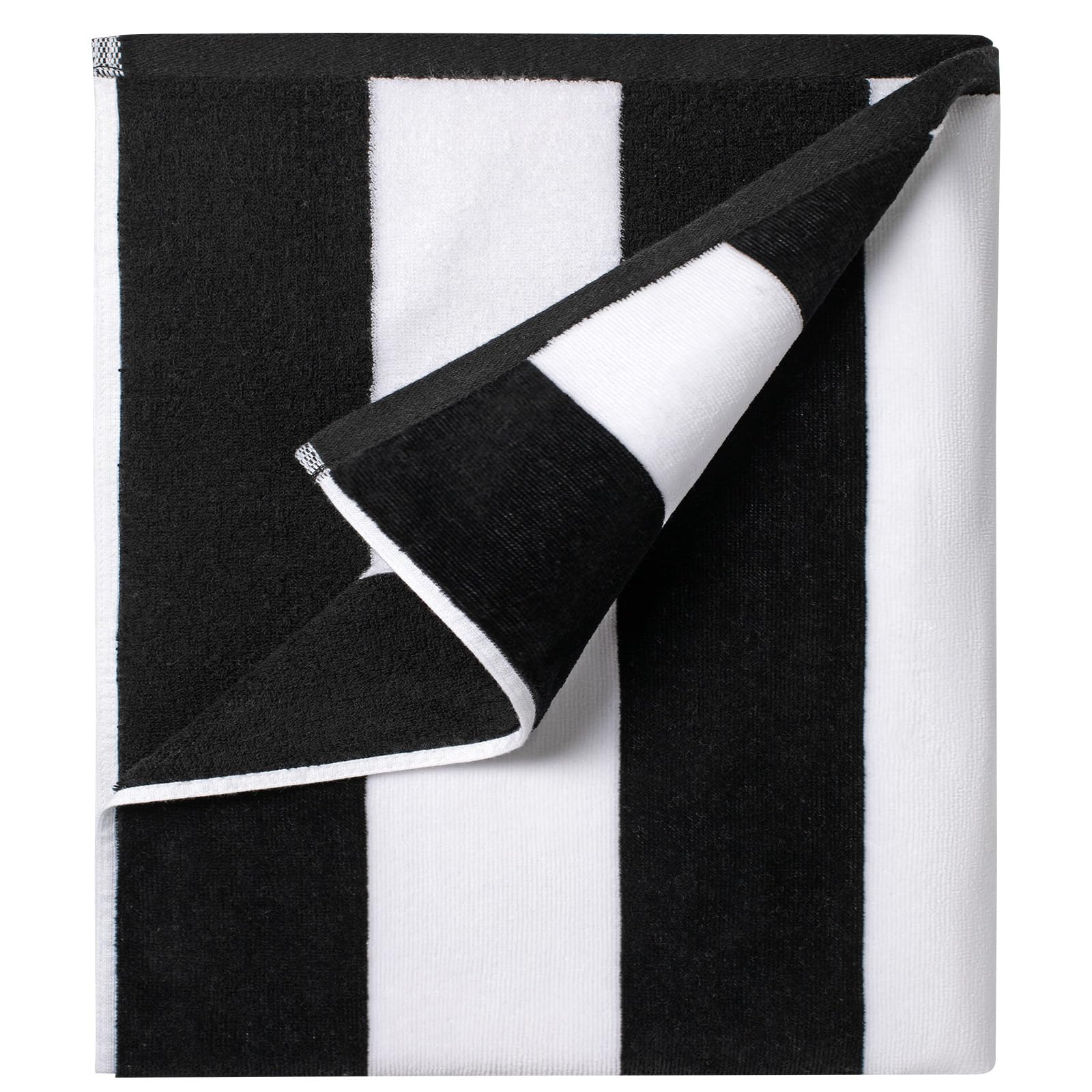 Ouxiaobai Oversized Cotton Beach Towel – 35x70 Large Striped Cabana