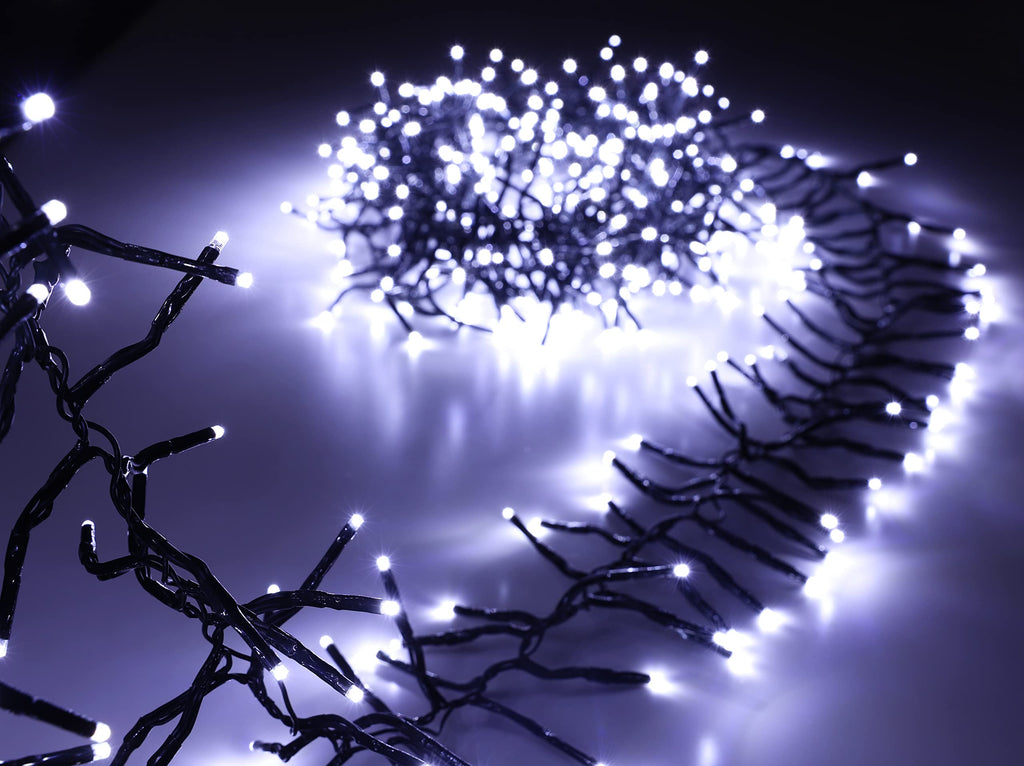 Christmas Concepts White LED Cluster Lights - 500 LEDs, 6m, 8 Functions