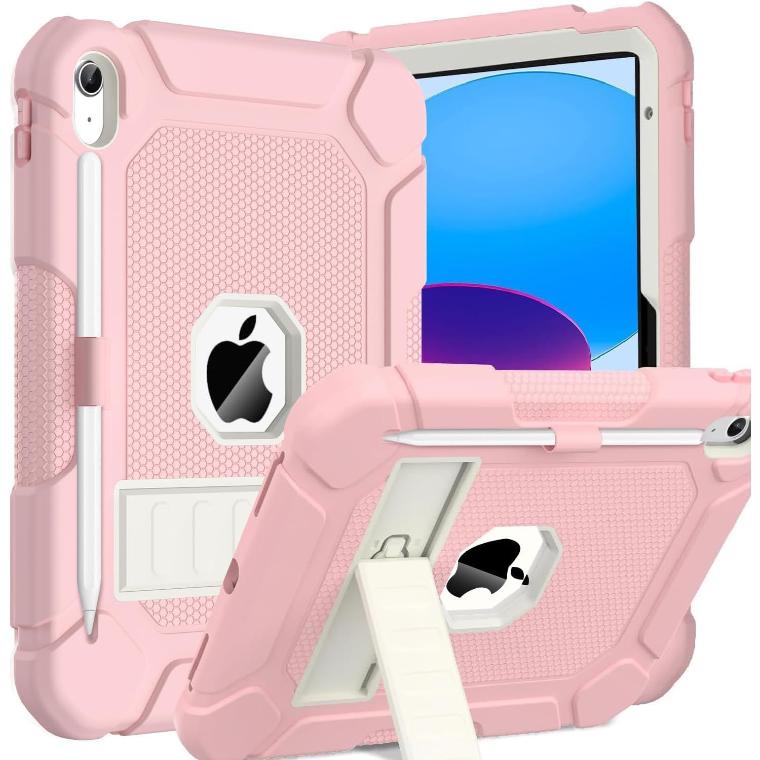TOPWANT iPad 11th/10th Gen Case - Rugged Shockproof Cover with Stand