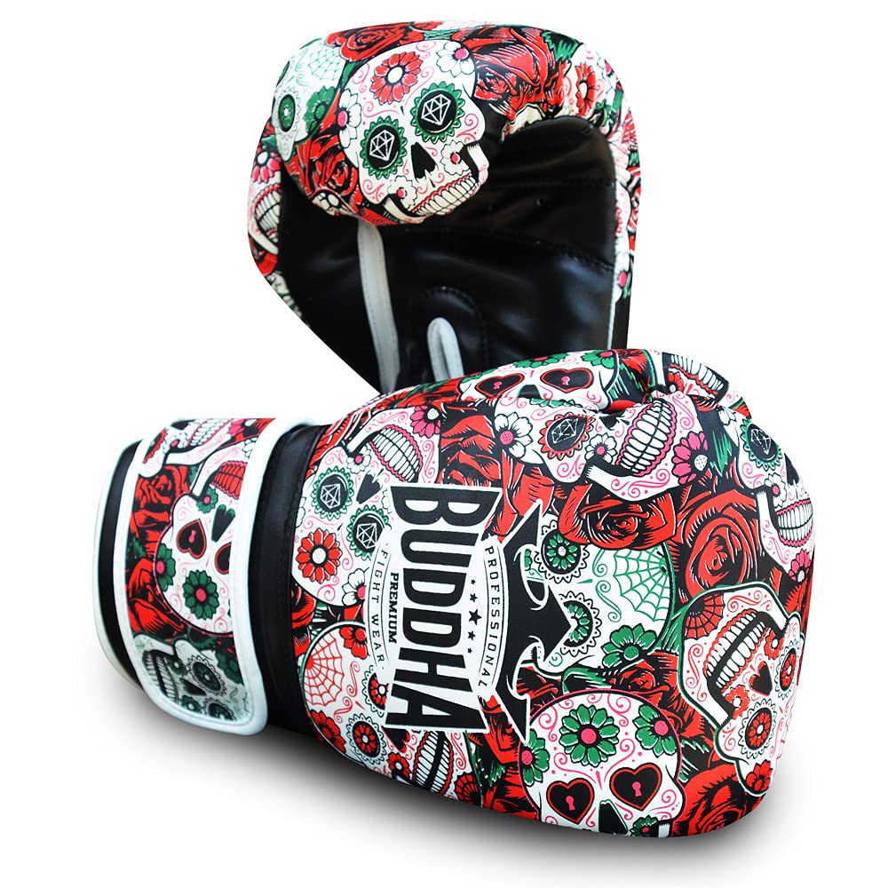 Buddha Fight Wear Mexican Boxing Gloves - GS-3 Synthetic Leather - Red