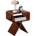 solaround Acrylic Side Table, No Assembly, 39 x 30 x 45 cm, Dark Brown - image 1